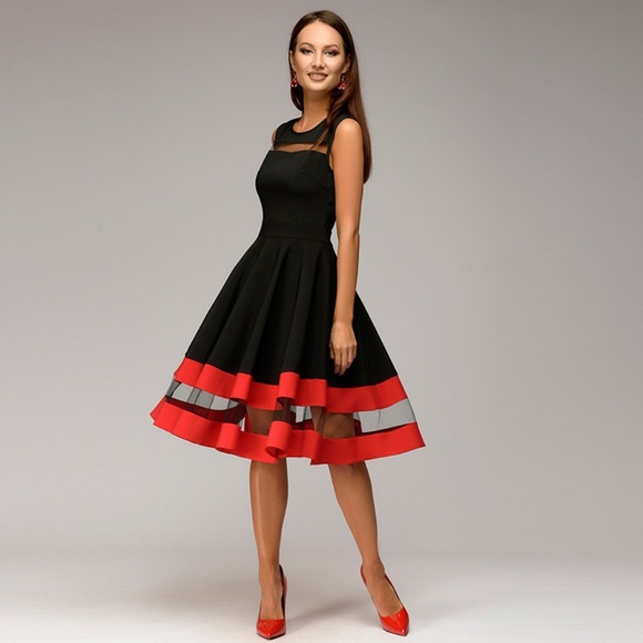 LAST 1, MEDIUM!  Unique Silky Cocktail Dress - Picture 6 of 6